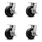 Service Caster 8 Inch Extra Heavy Duty Phenolic Wheel Swivel Caster Set with Brakes SCC, 4PK SCC-KP92S830-PHR-SLB-4 - alternate 1